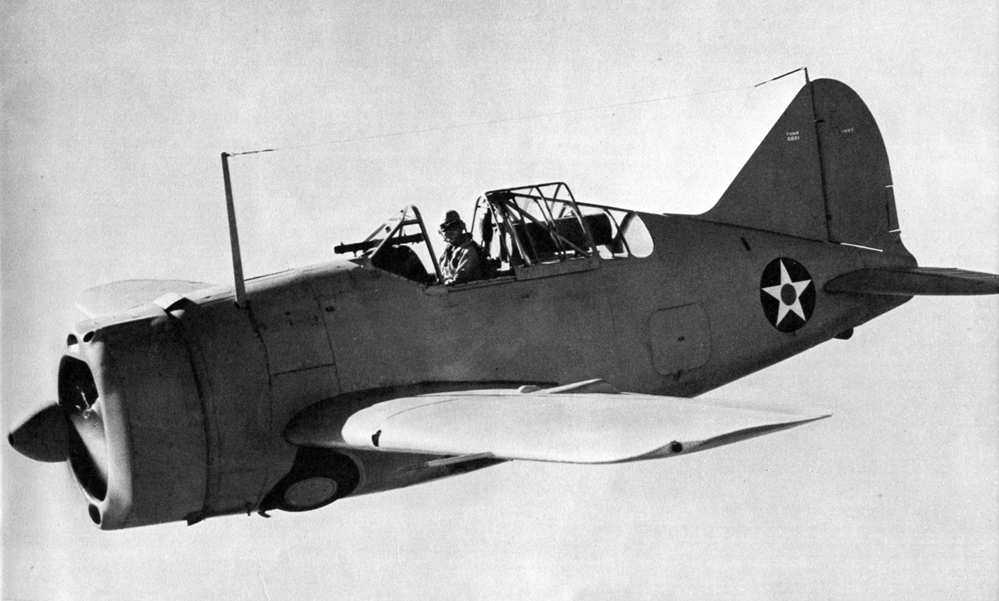 US Navy Brewster F2A Buffalo fighter