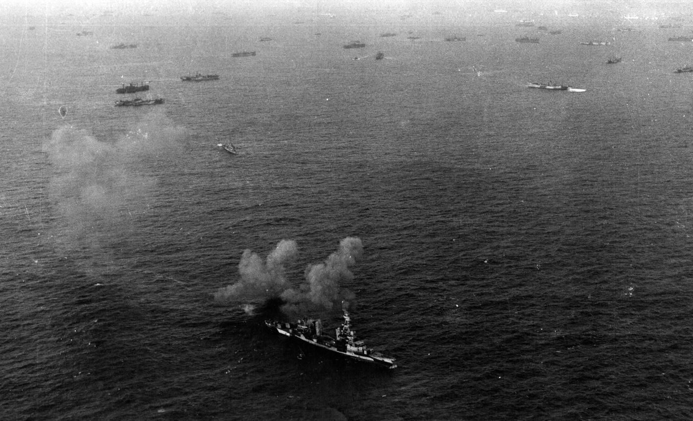 USS Pensacola at Iwo Jima