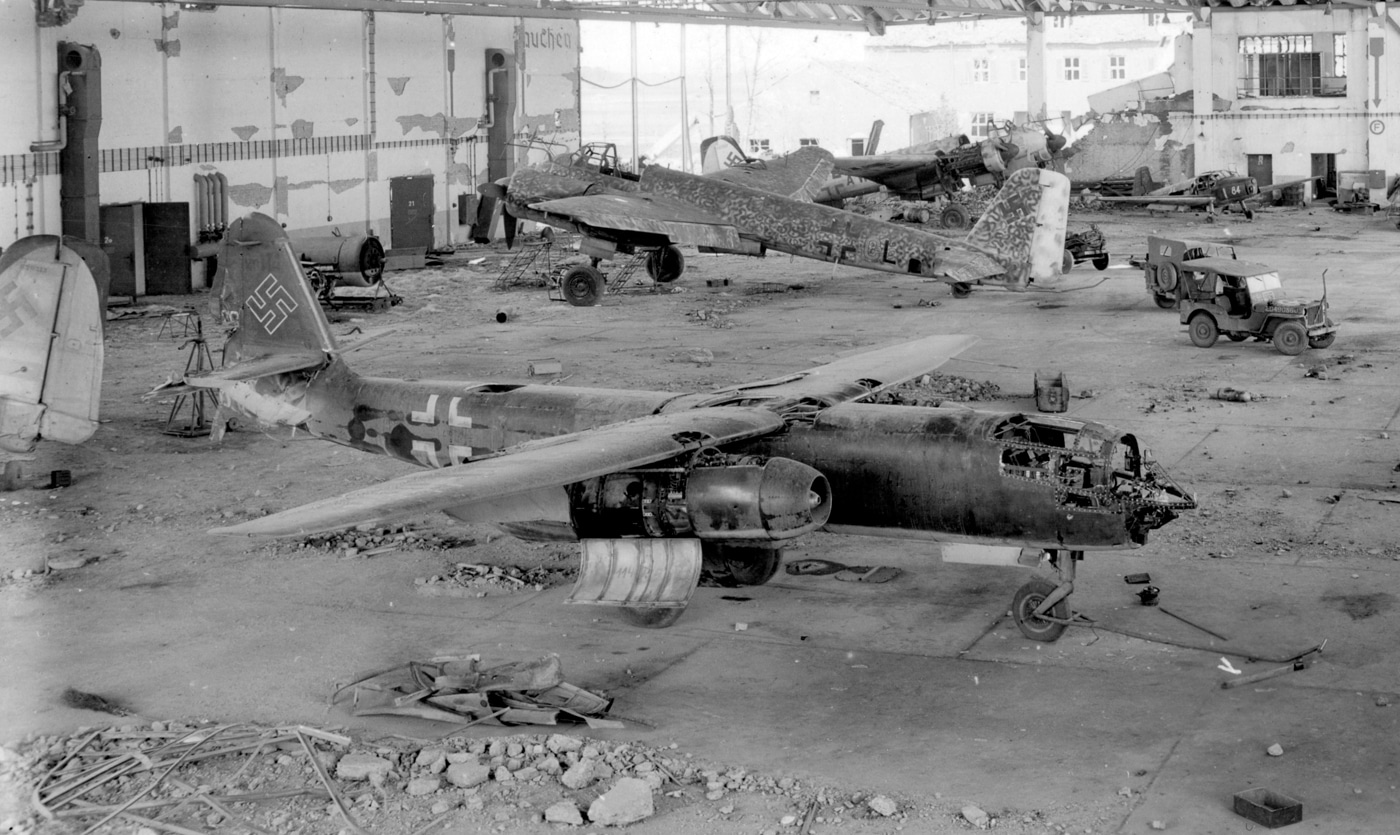 captured Ar 234 bomber in Manching Germany