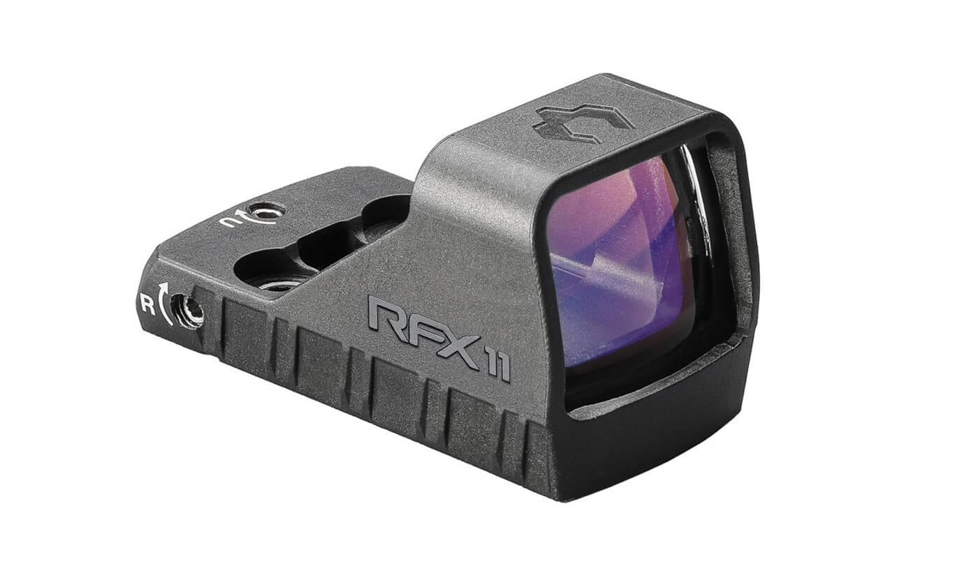 close up of the Viridian RFX11 pistol optic