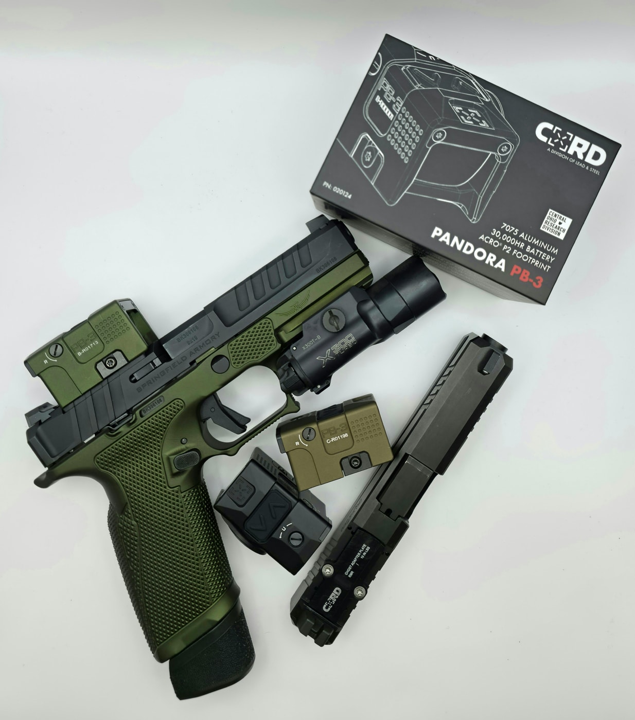 custom Echelon pistol with CORD PB-3 enclosed red dot sight