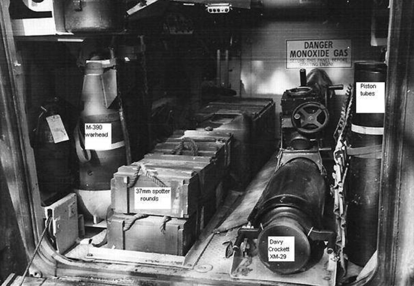 Davy Crockett stowage in M113 APC