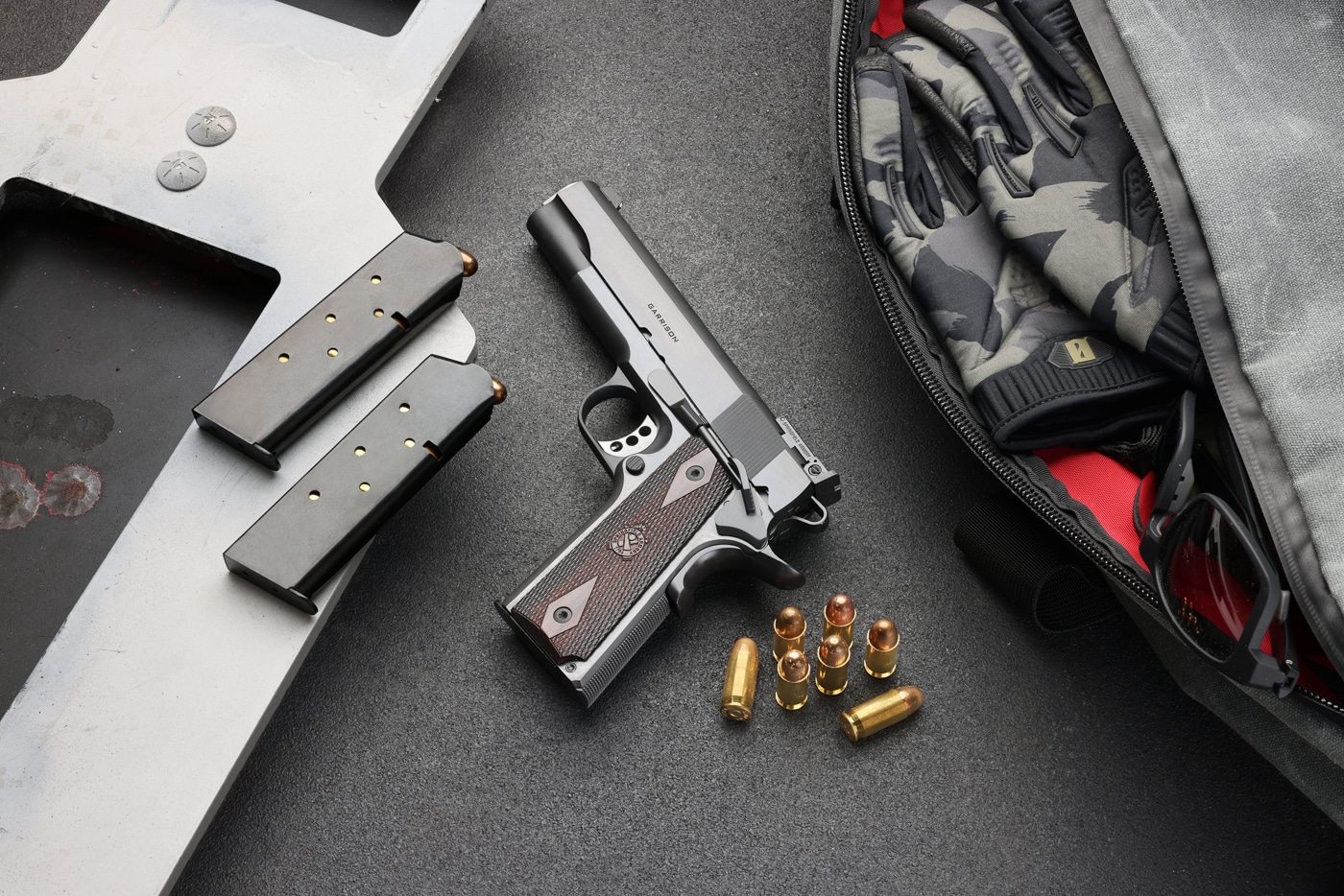 Garrison Target with shooting gear