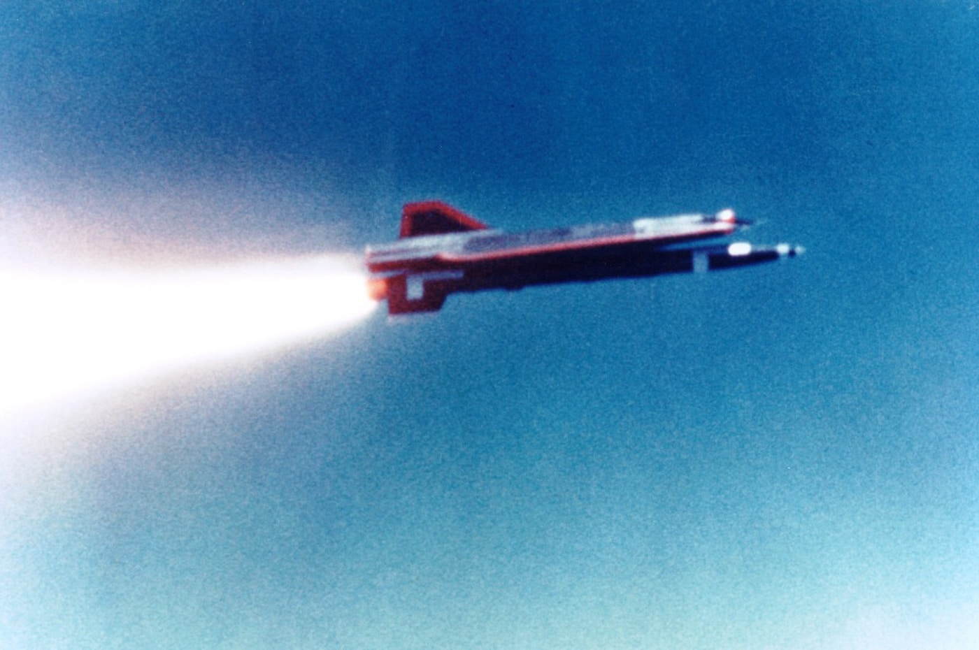 Lockheed D-21 booster ignition during launch