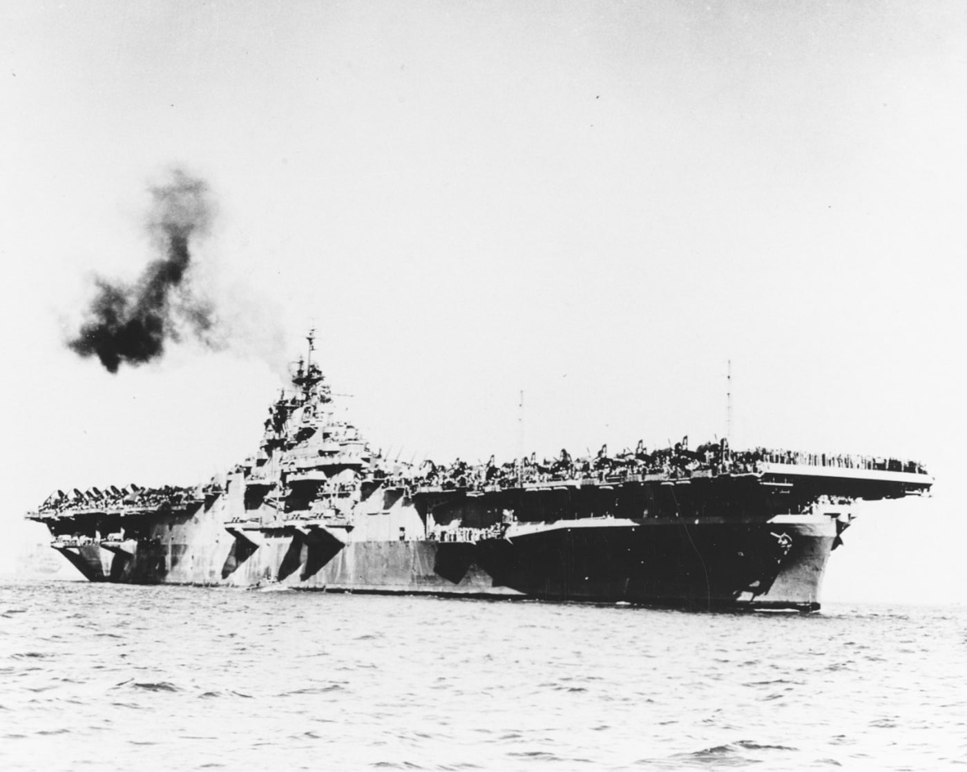 USS Hornet CV-12 off the coast of California 1945