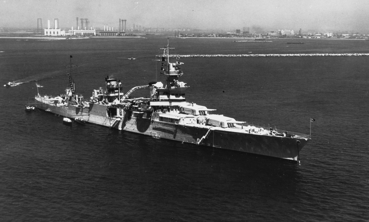 USS Indianapolis anchored off San Pedro California April 1935