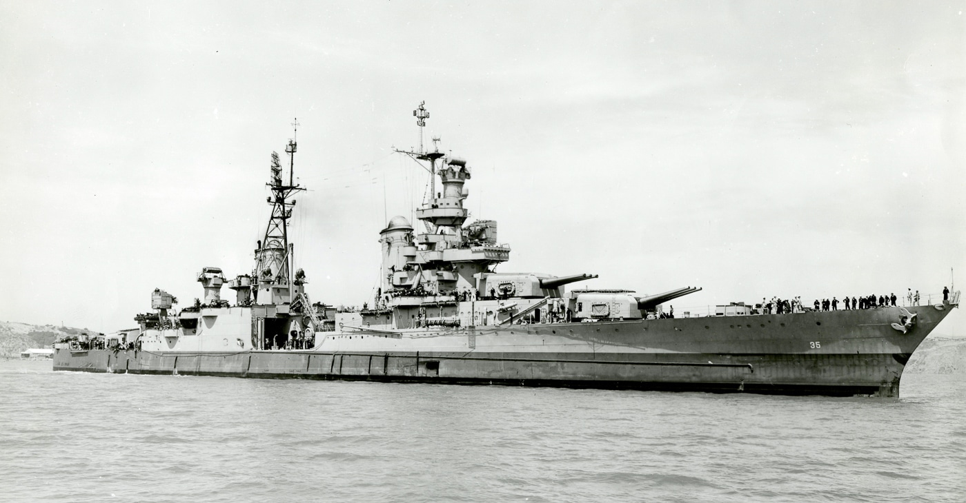 USS Indianapolis off Mare Island July 10 1945