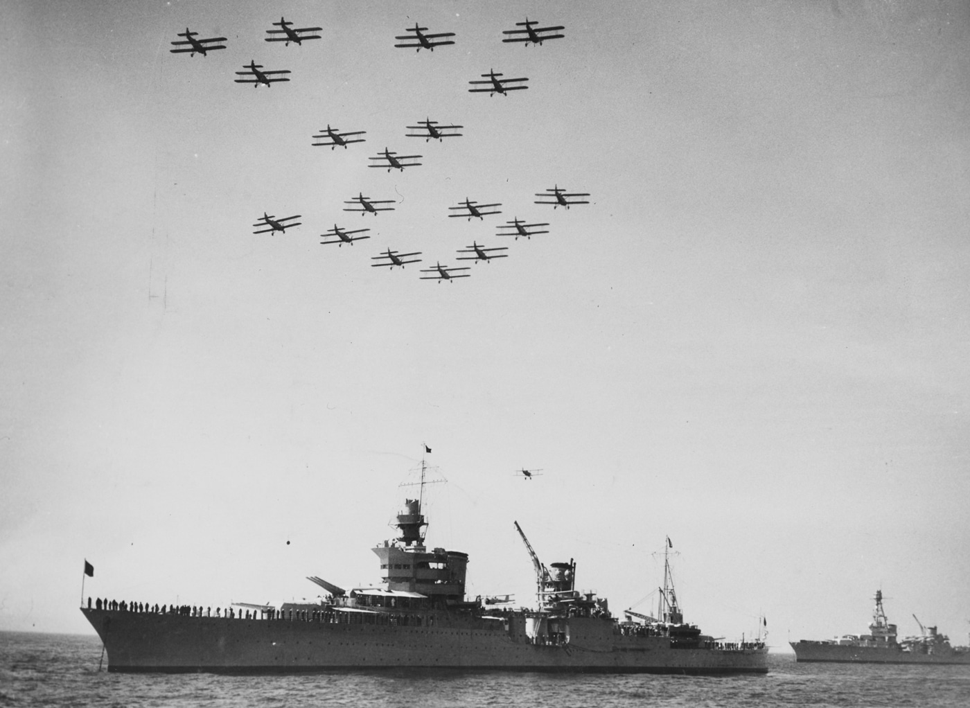USS Indianapolis with President Franklin D. Roosevelt on board in New York City 1934