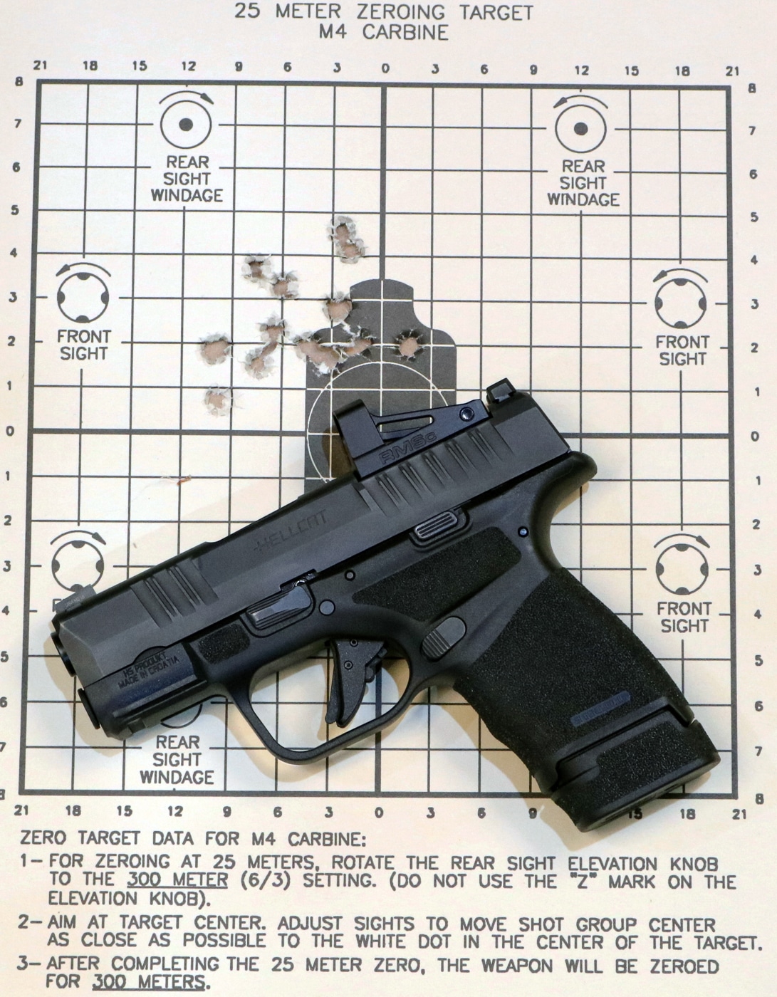 accuracy of Hellcat pistol in combat conditions