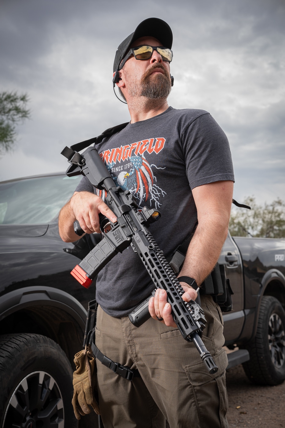 author with Midwest Industries Combat Rail HD on Springfield Armory AR-15