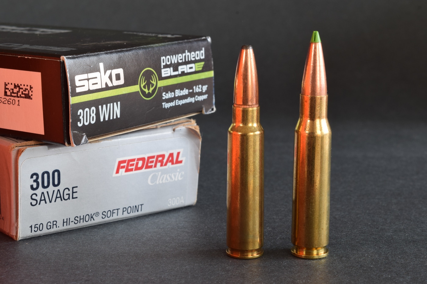 comparing 300 Savage to 308 Winchester cartridge