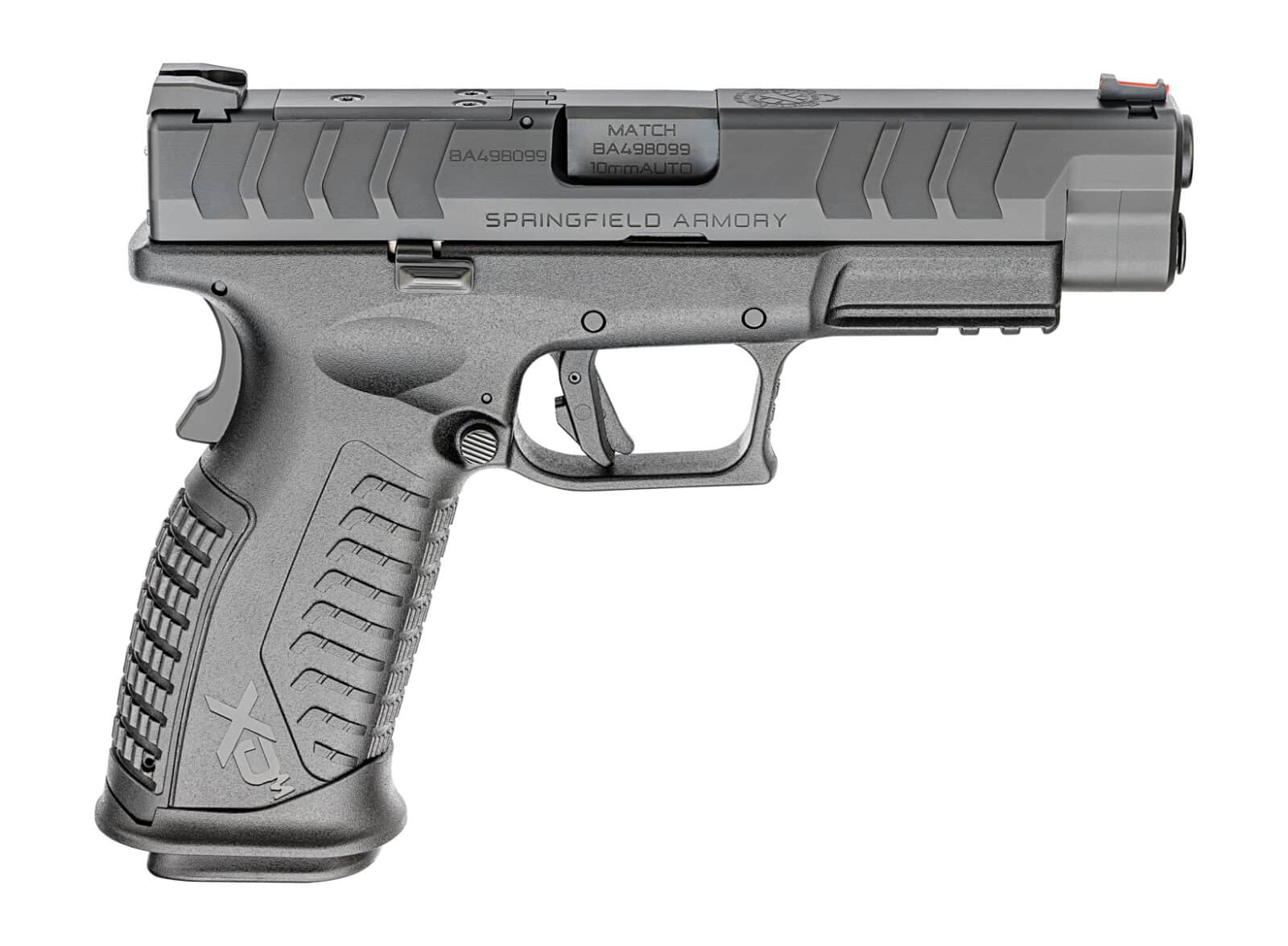 left side view of the Springfield Armory XD-M Elite chambered for the 10mm Auto cartridge