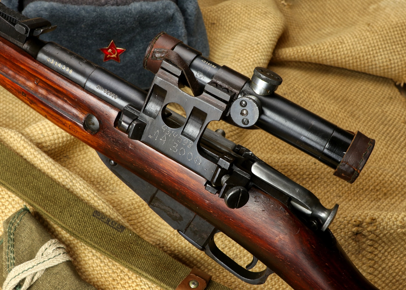 M91/30 Mosin-Nagant in 7.62x54mmR  3.5x PU scope on Mosin Nagant sniper rifle
