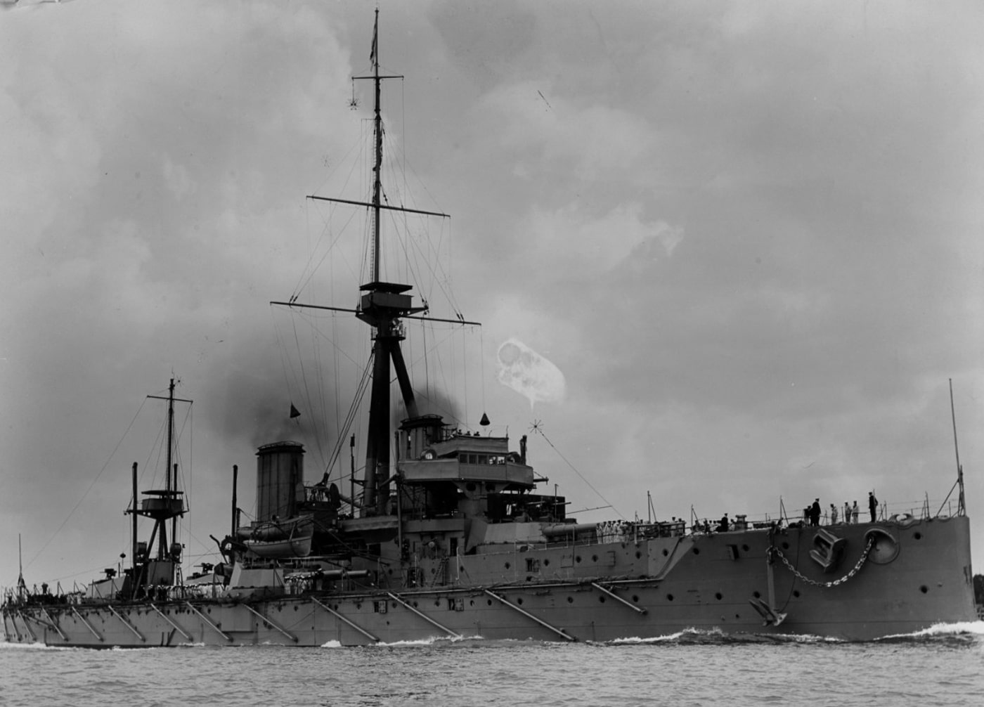 HMS Dreadnought starboard side view