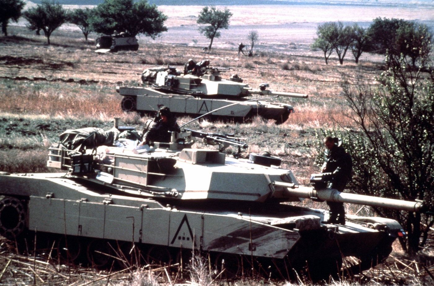 M1 Abrams tanks in NATO Exercise Display Determination 87 Turkey