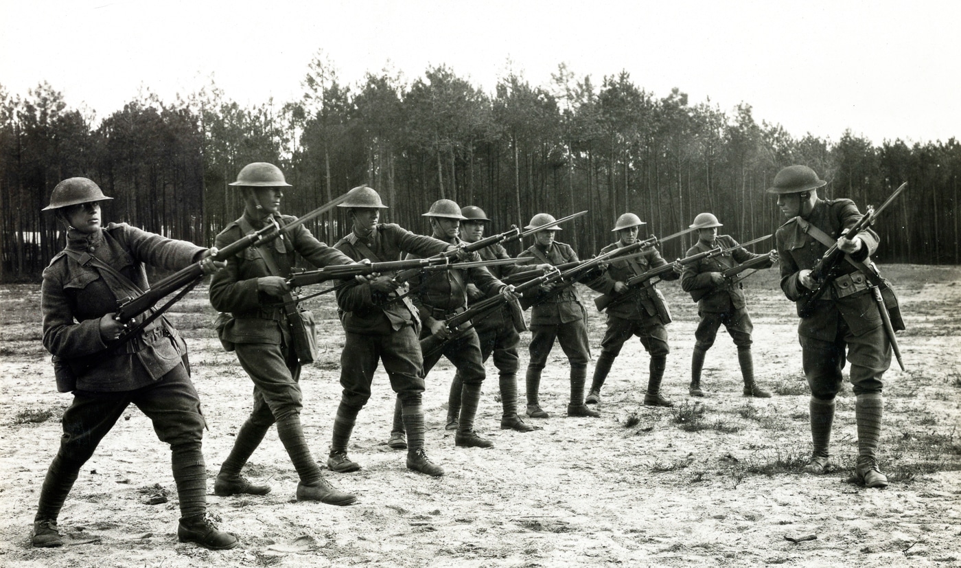 M1917 rifle training 329th Inf Bayonet
