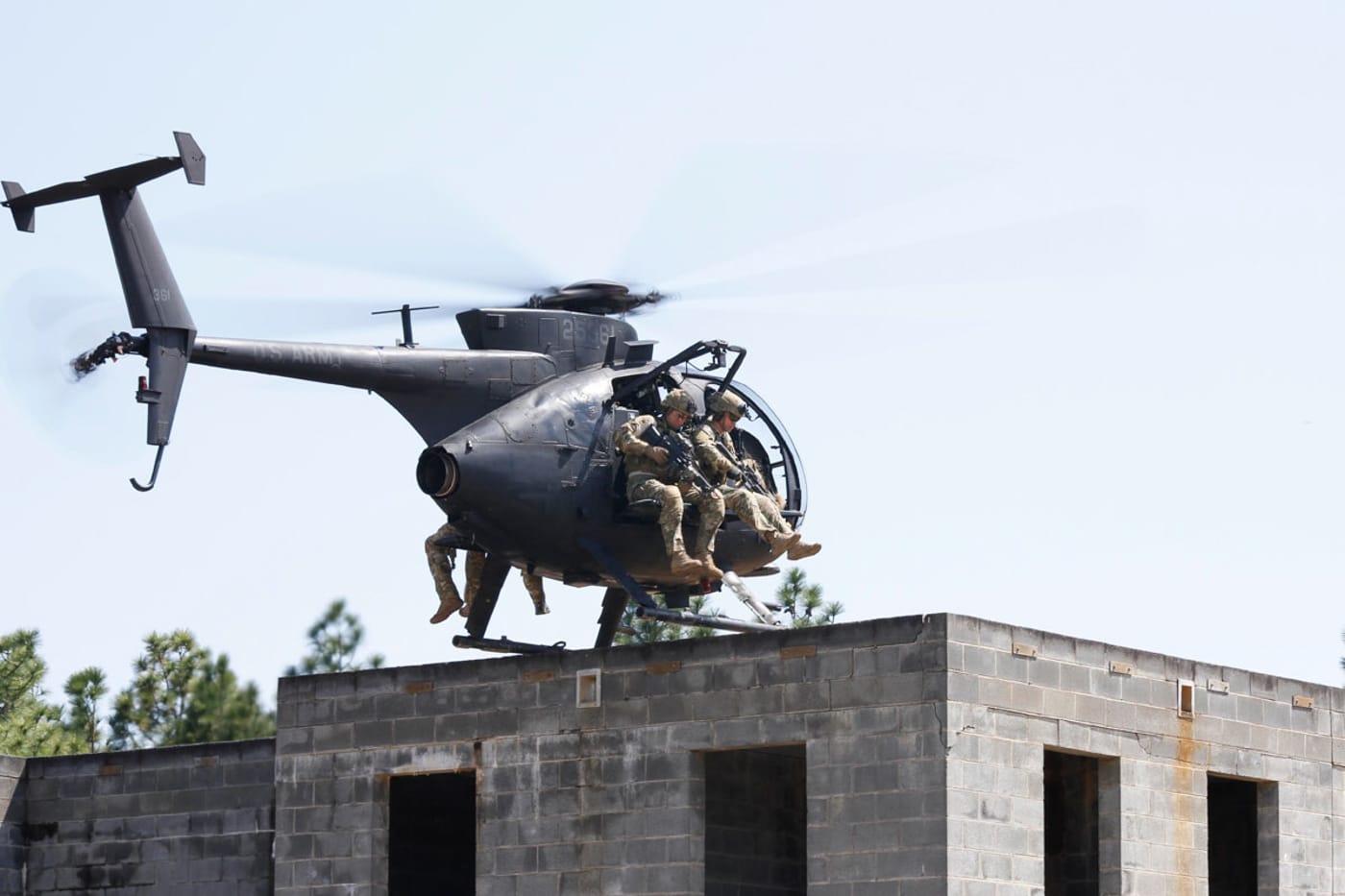 MH-6 inserts a team during MOUT training