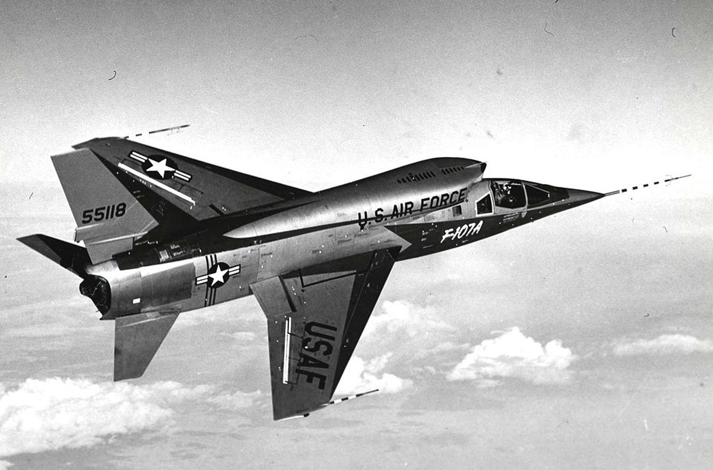 North American F-107 Ultra Sabre in flight