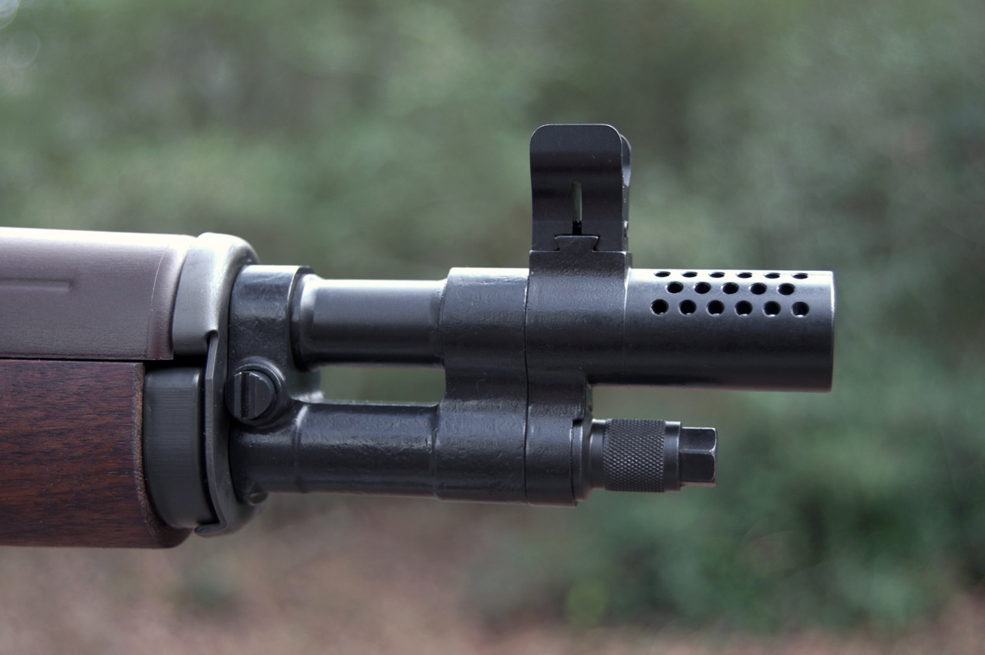 Springfield Armory muzzle brake on M1A Tanker for brush gun use