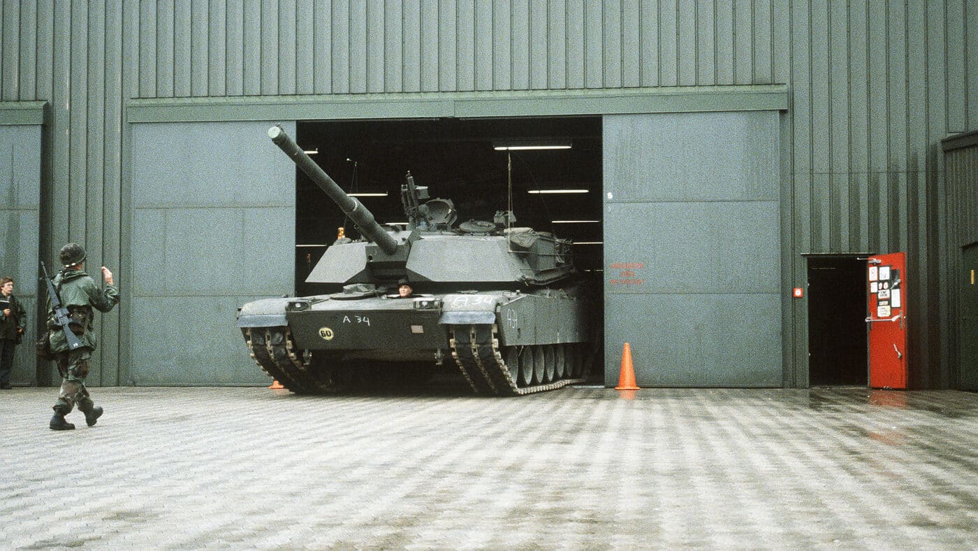 prepositioned M1 Abrams tank activated during Reforger 84 in West Germany 2d Armored Division