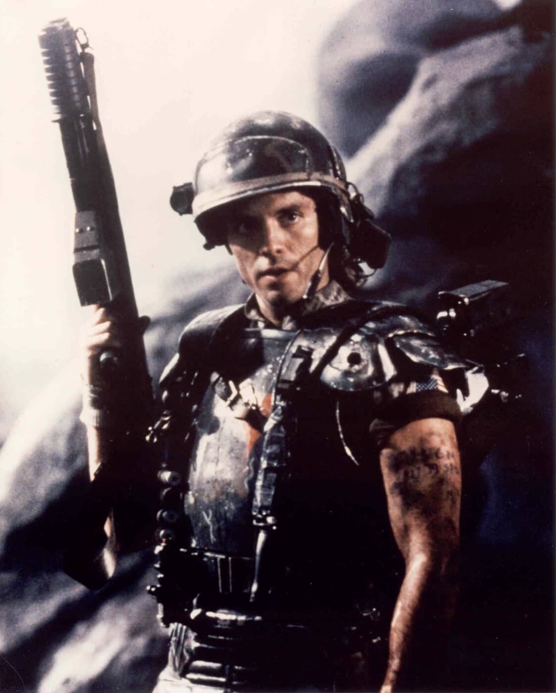Cpl Hicks with M41A pulse rifle in Aliens movie 1986