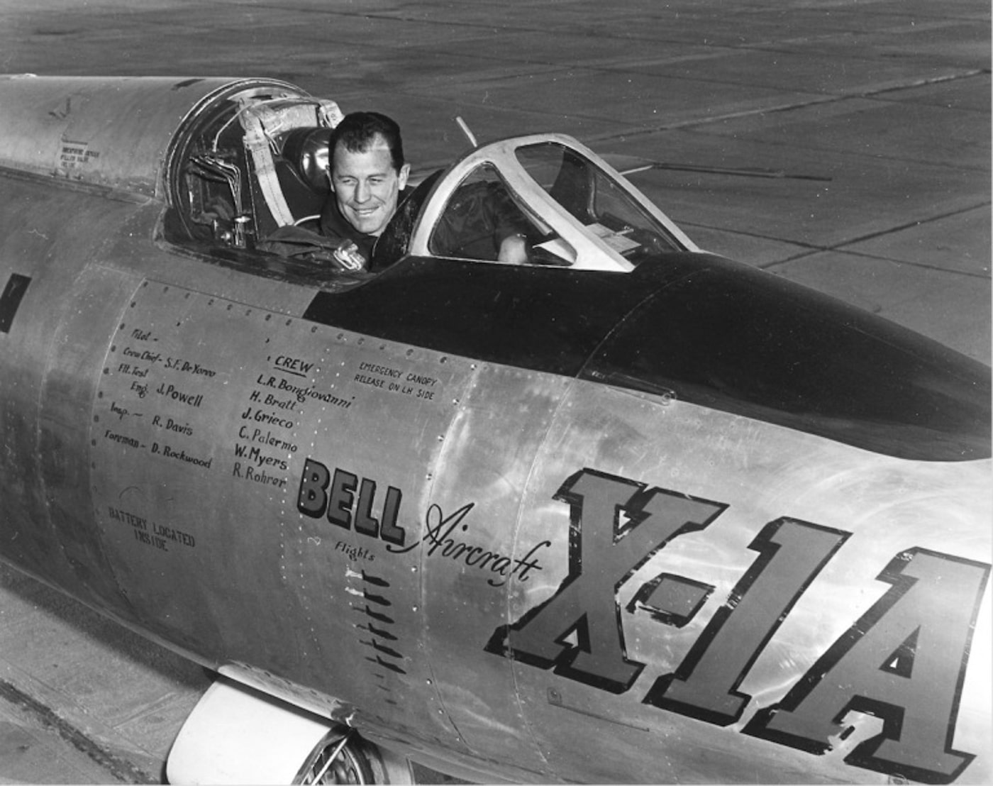 Major Yeager in the Cockpit of the Bell X1A