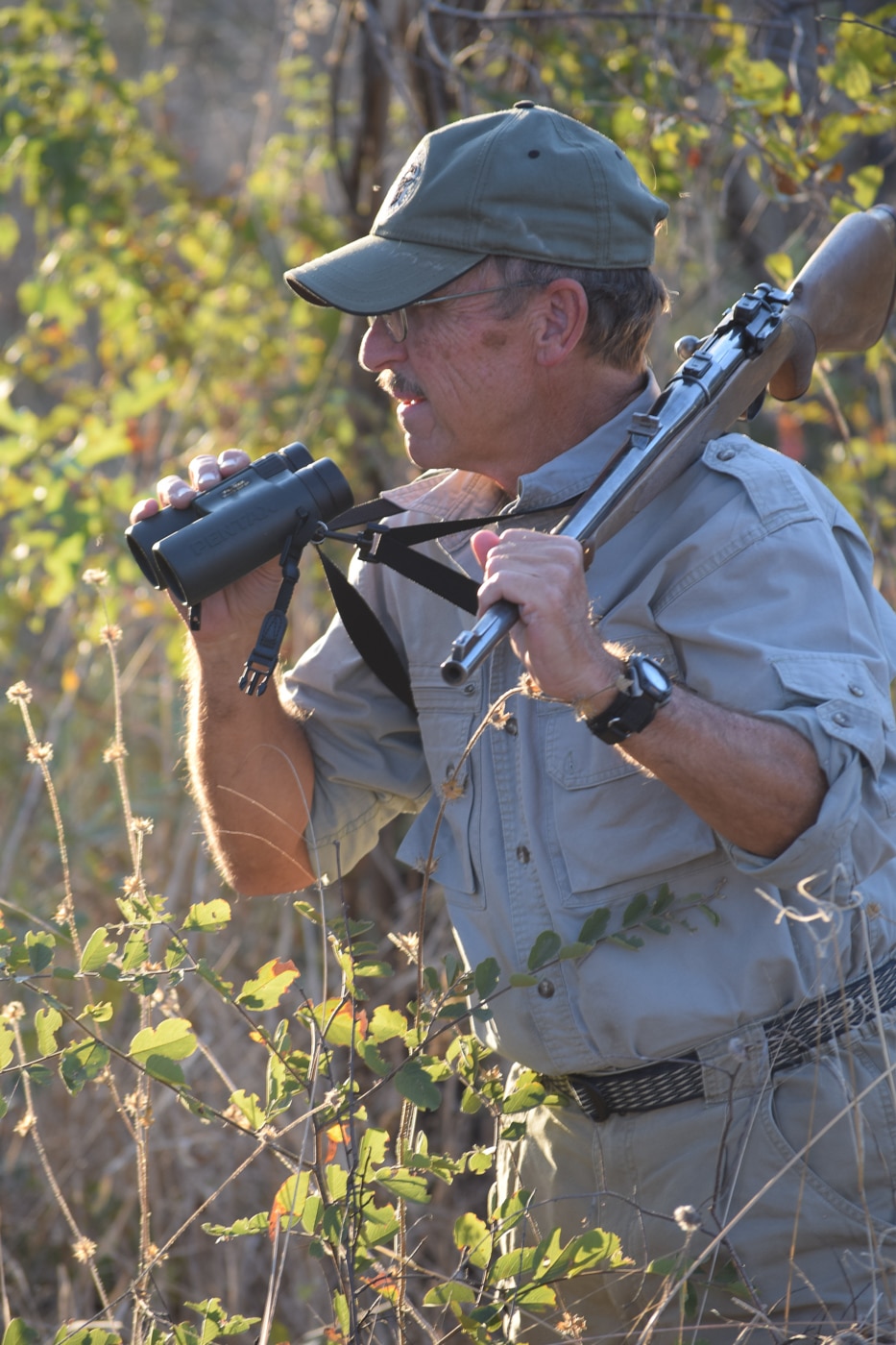 binoculars can help sift through colors and textures
