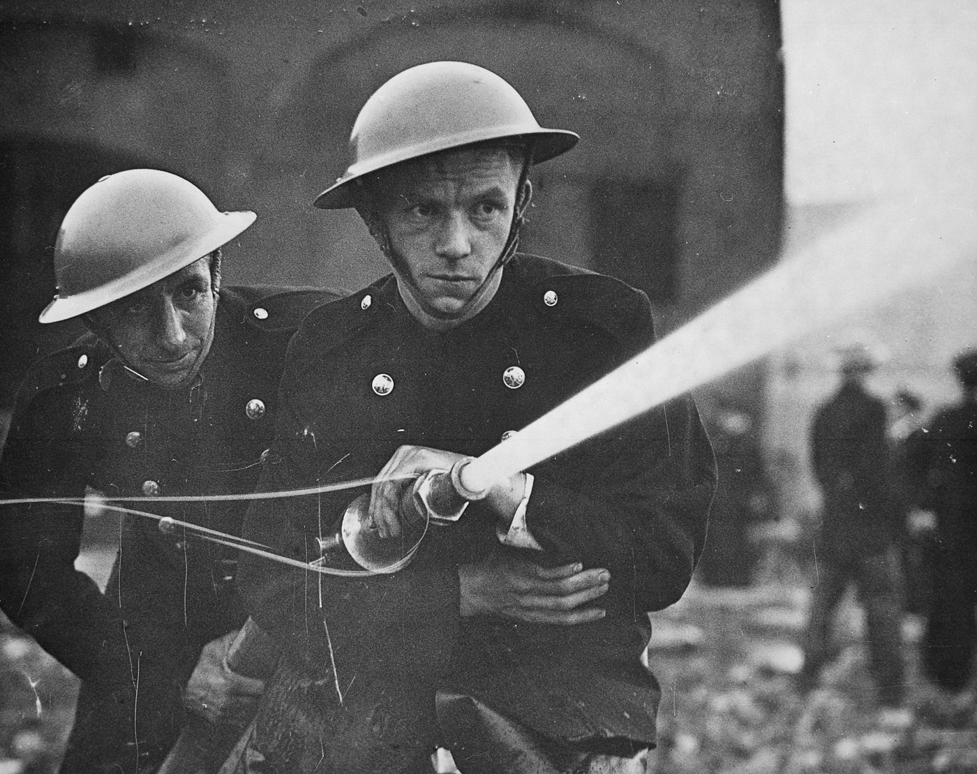 firemen train in a war exercise in London 1939