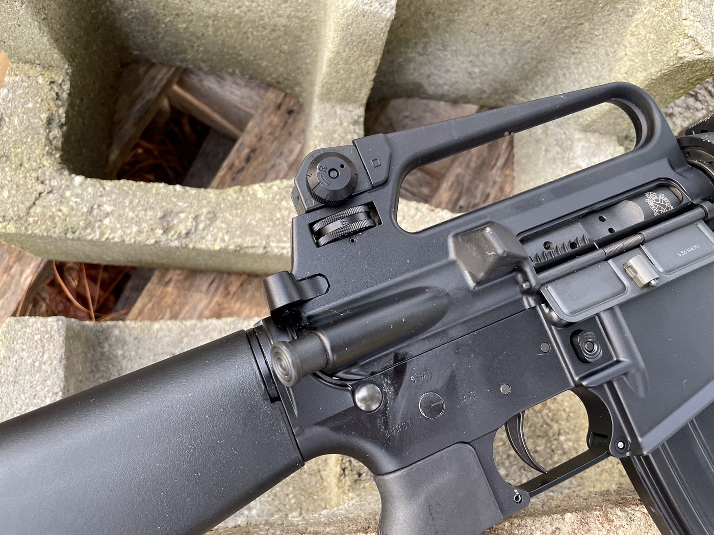 iron sights on SA-16A2