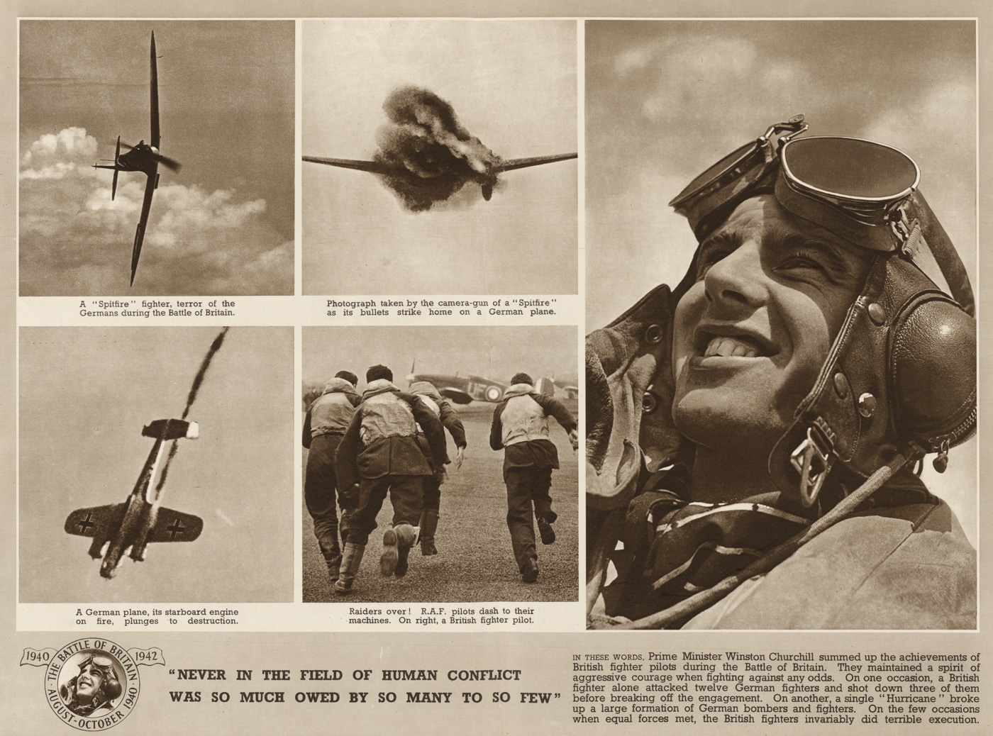 poster celebrating British pilots of Battle of Britain