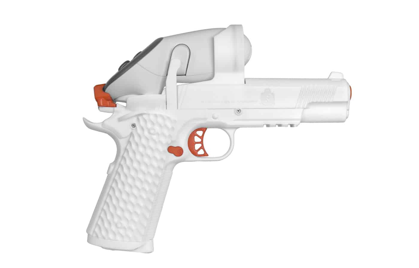 The image highlights the benefits of VR training with the Ace VR Shooting Simulator, a virtual range a shooter can run at home. Its biggest advantage is frequency, since users can practice without scheduling, driving or buying ammunition. For roughly the monthly cost of a small box of 9mm, a shooter can fire unlimited virtual rounds. The virtual trainer is effective at building pistol fundamentals such as draw, presentation, sight alignment and target transition. It also works for shooters of every level, from beginners to competitors and law enforcement keeping their skills sharp. Because the system stresses gun safety and real-world skill transfer, it is designed to enhance live range time rather than replace it.