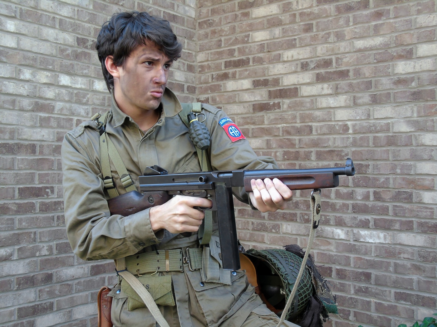 soldier armed with M1A1 Thompson