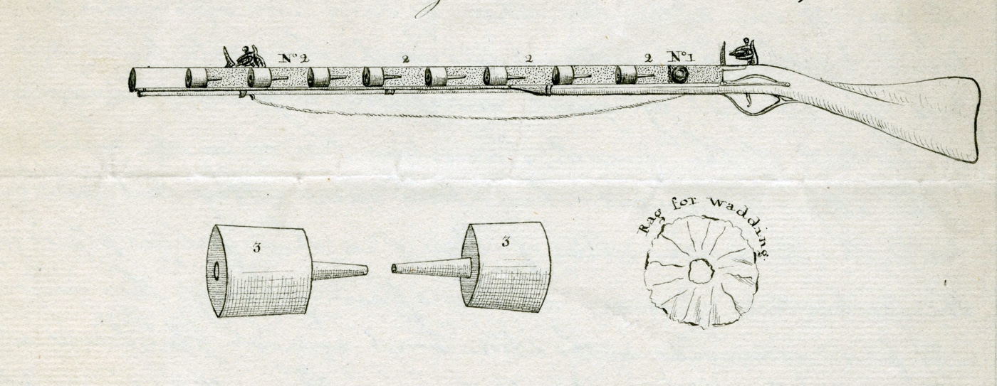 Chambers repeating musket diagram