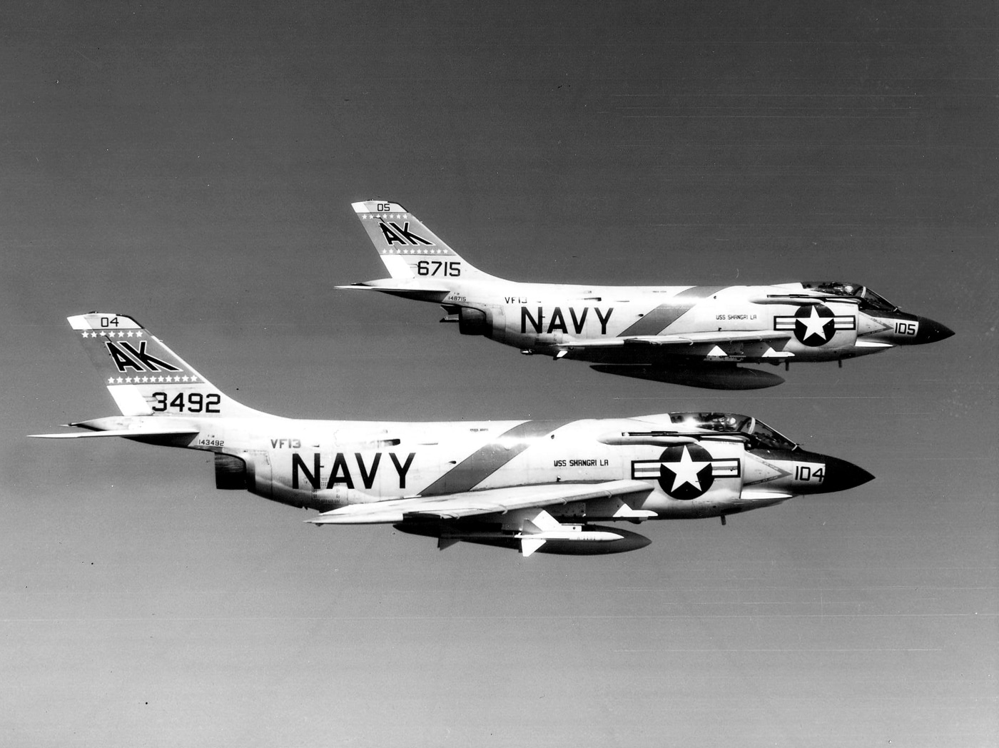 F-3B Demons from VF-13 in flight 1963