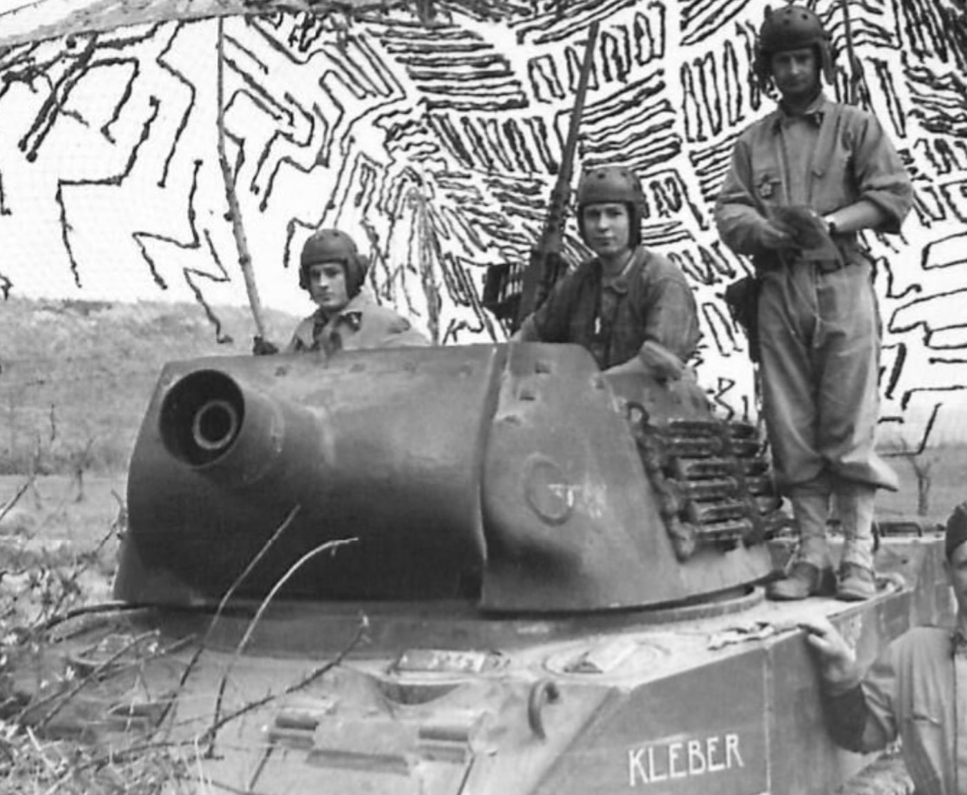Free French forces in open top M8 Scott in Morocco Corps Expeditionaire Francais
