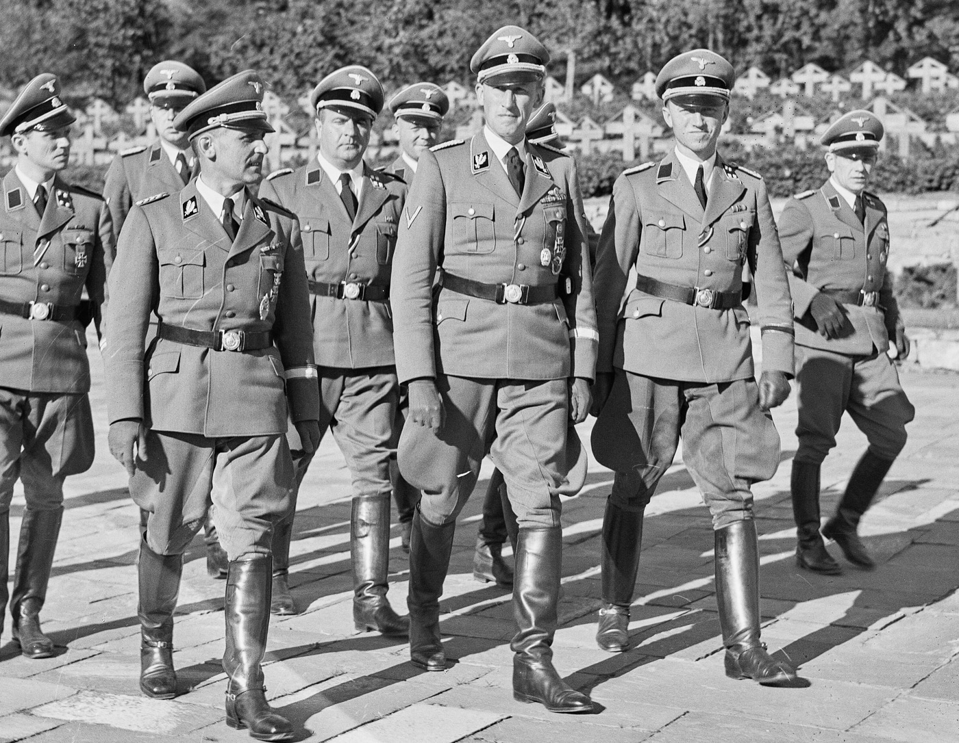 Reinhard Heydrich Reich Protector of Bohemia and Moravia with other Nazi officers