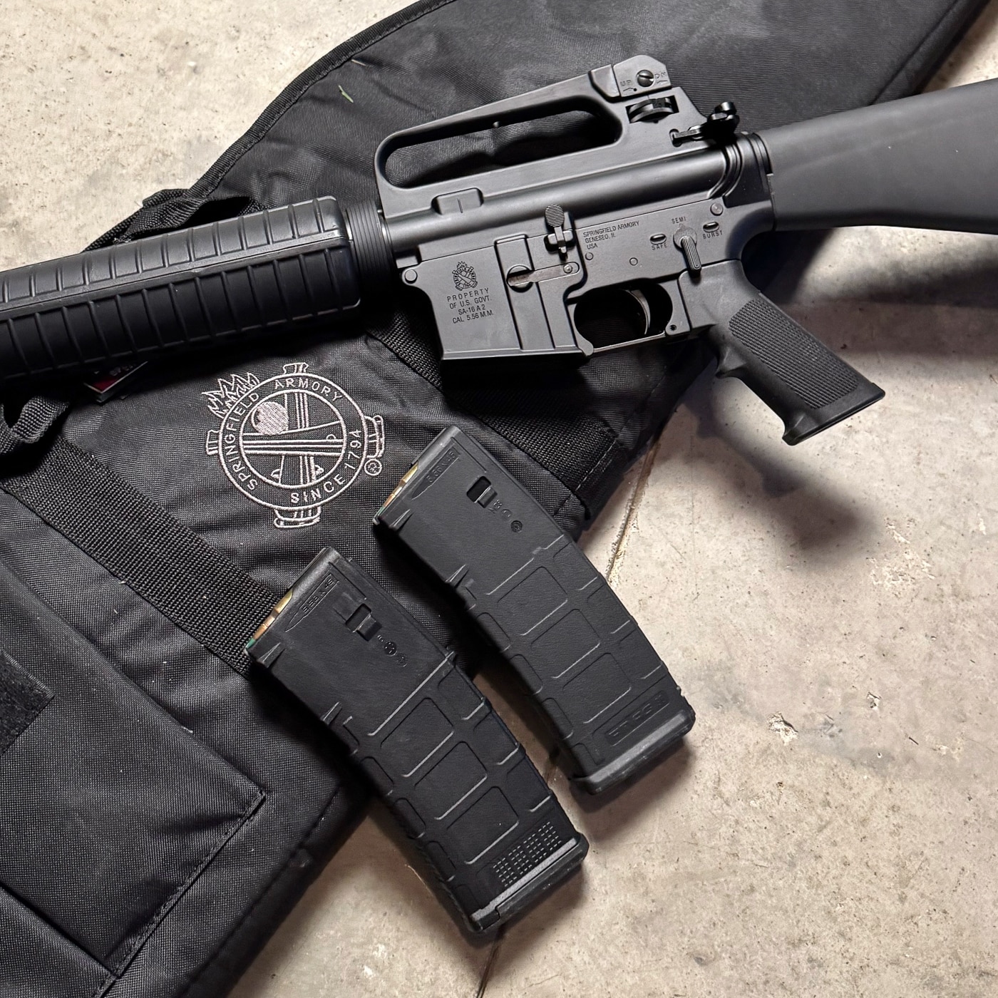 Springfield SA-16A2 with Gen 2 and Gen 3 Magpul PMAG magazines