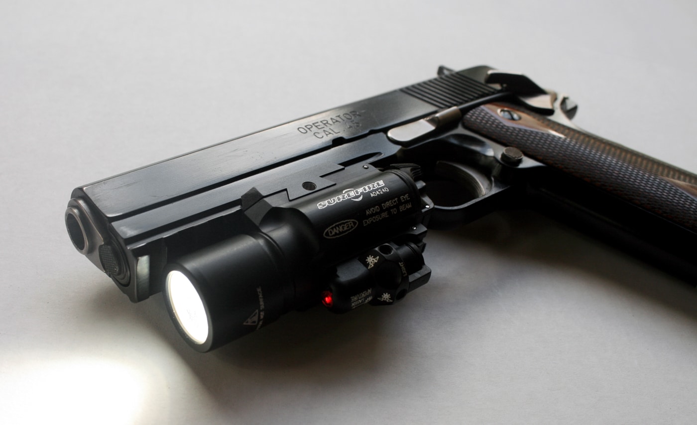 Surefire X400 mounted on Springfield Armory Operator 1911 pistol