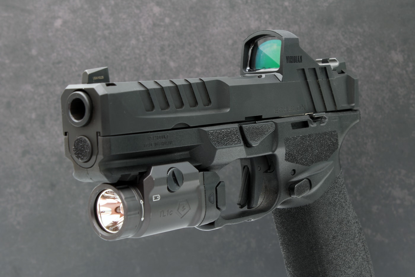 Viridian red dot sight on Springfield Echelon pistol