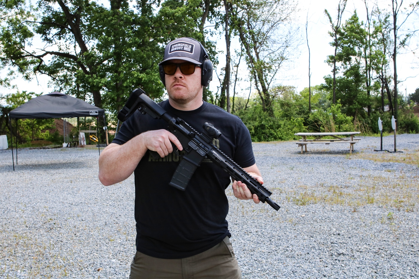 author on the range testing the ammunition