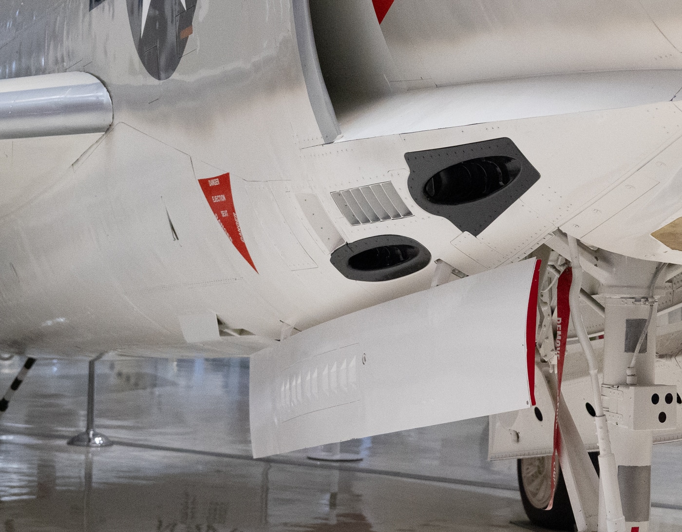 gun ports on F3H Demon fighter