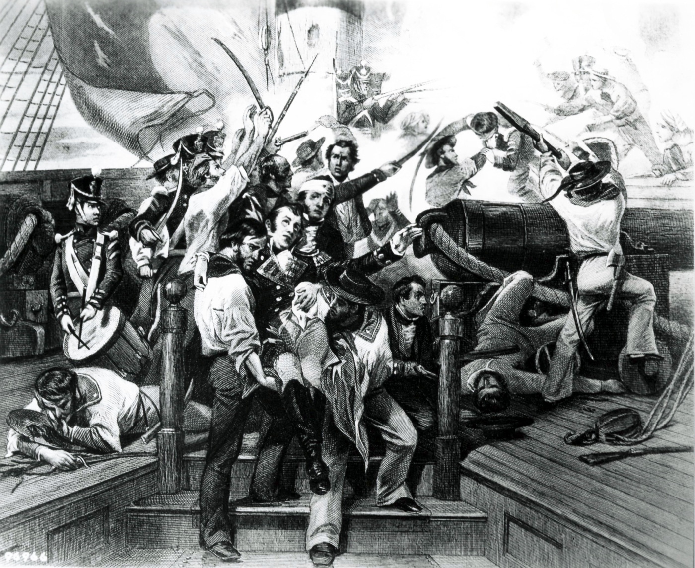 naval combat during War of 1812 perfect for Chambers gun use