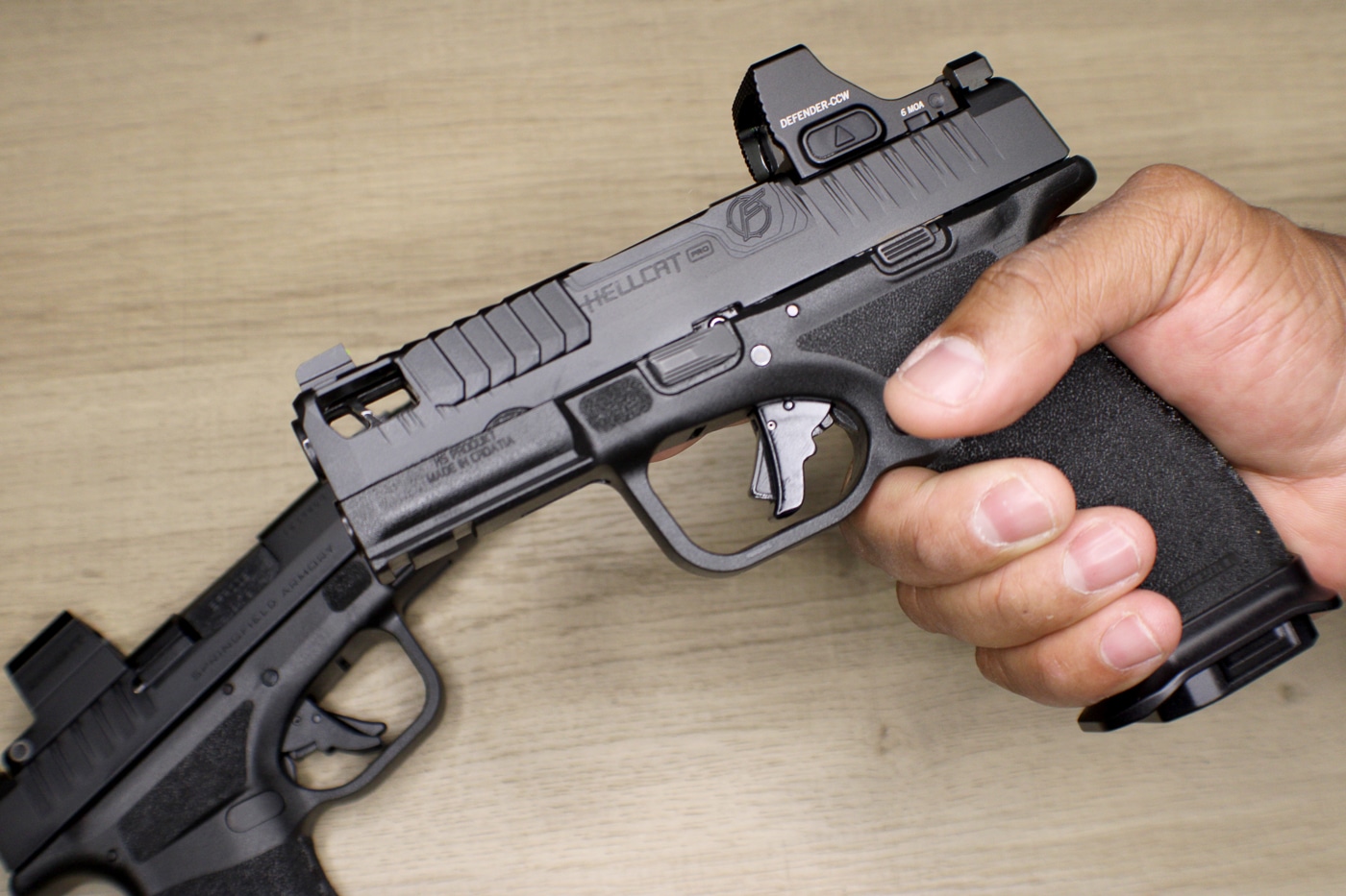 side view of the Floyd Custom Hellcat Pro 9mm pistol