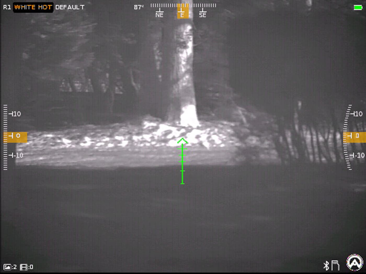 thermal scope image on the hunt