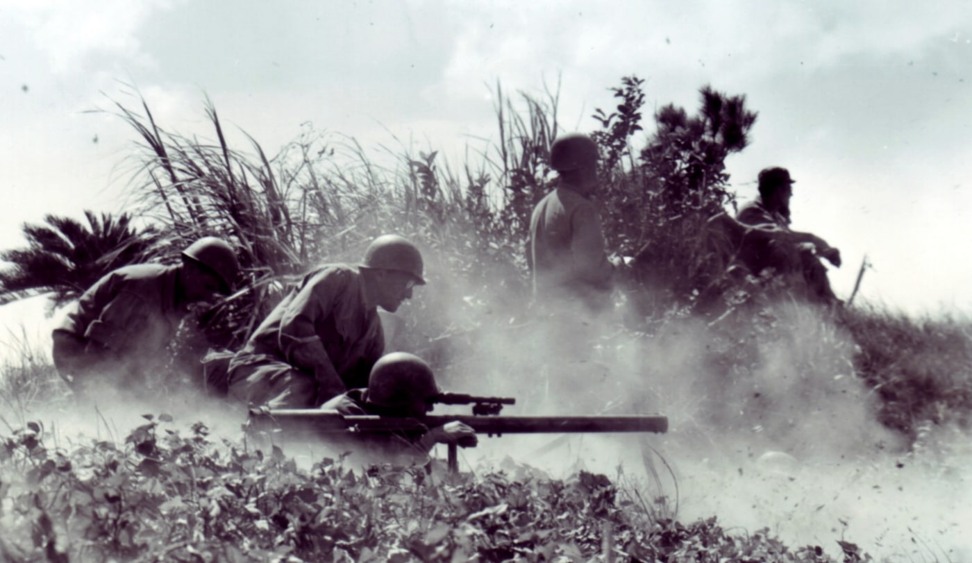 57mm M18 demonstration on Okinawa June 1945