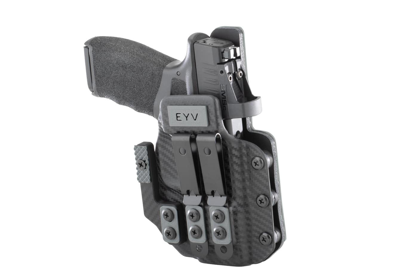EYV IWB holster with a Springfield Hellcat Pro that was reviewed by the author