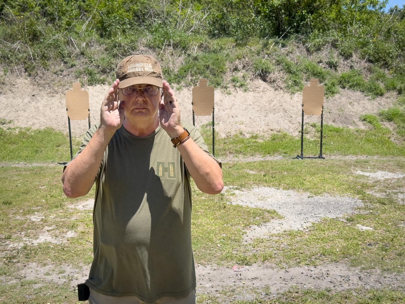 Kevin Creighton beginning an El Presidente drill to hone his EDC skills