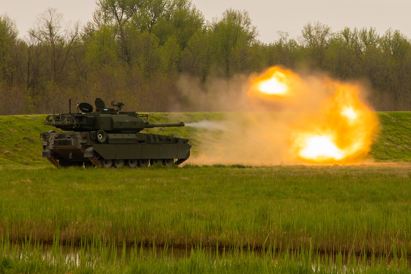 M10 Booker fires its main gun