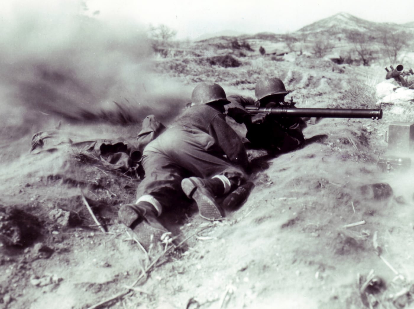 M18 recoilless rifle in action near Jongbu April 1951 Korean War