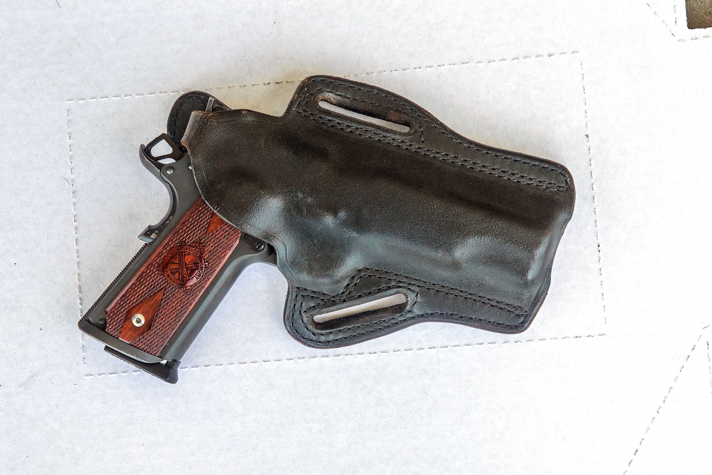 Massad Ayoob recommends using a retention or security holster when exercising open carry
